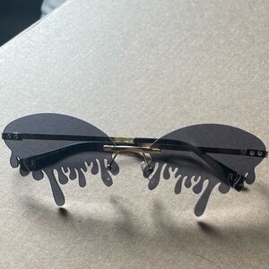 Drippy Black and Gold Sunglasses